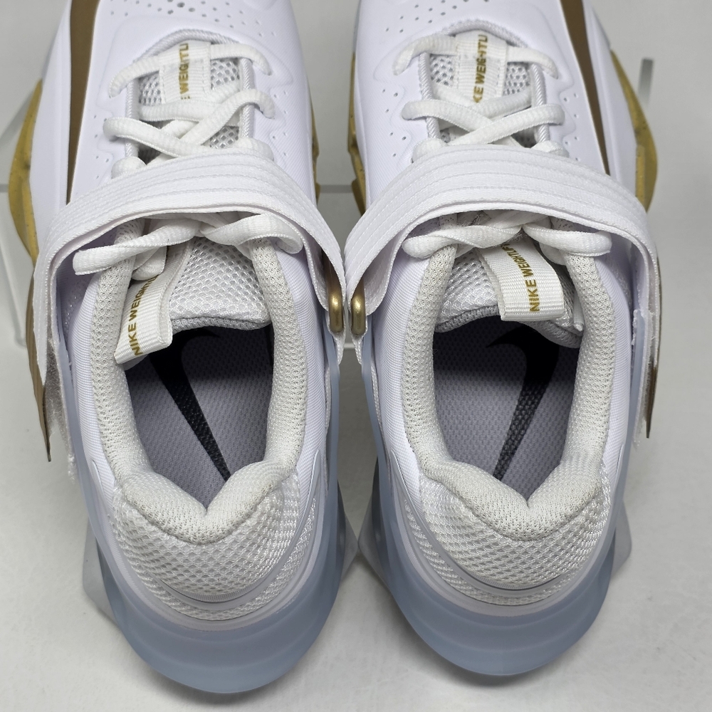 Nike Savaleos White Metallic Gold Weight Lifting Shoes CV5708 101 Men's Sz 4.5 - Picture 10 of 10